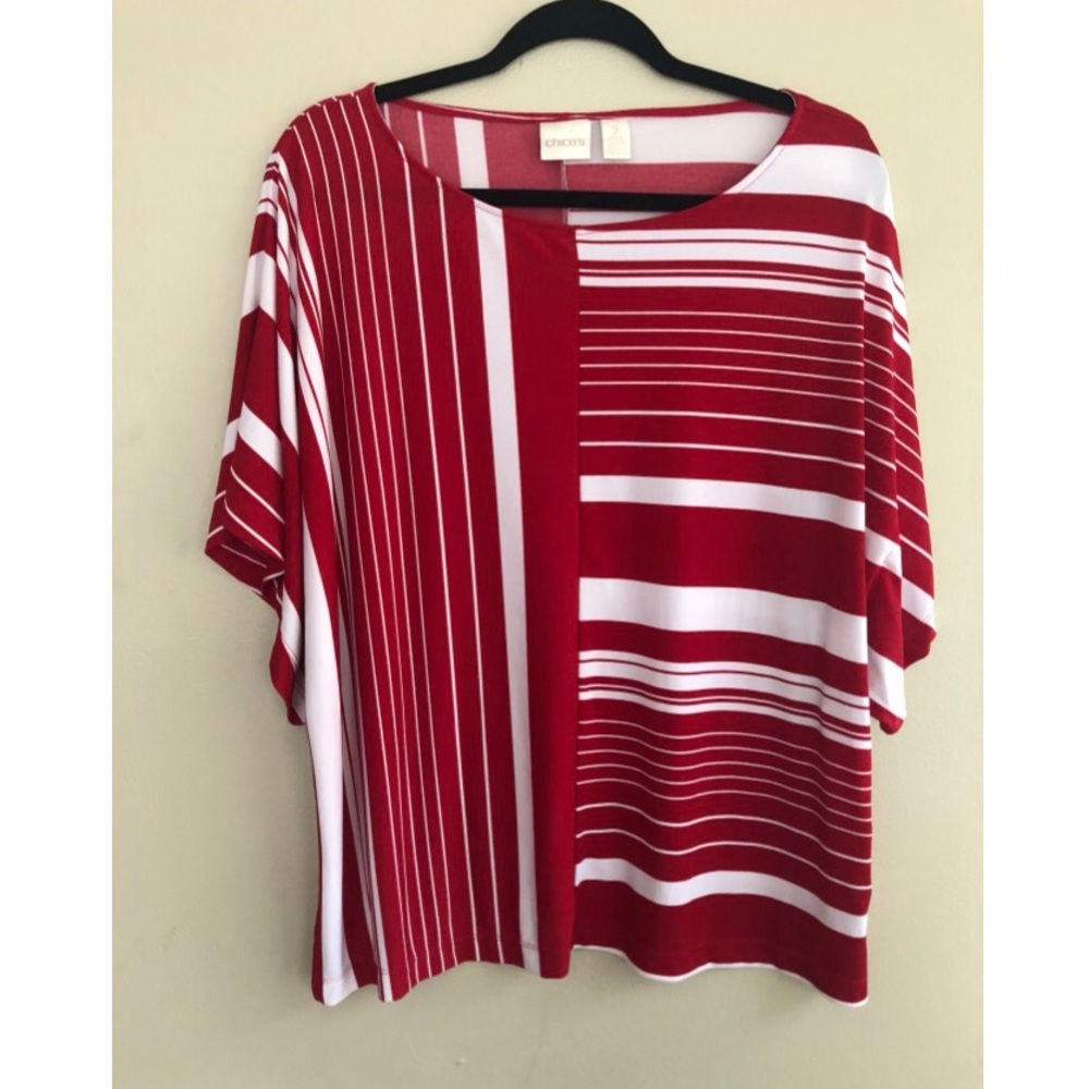 Chico’s Striped Variety East West Top